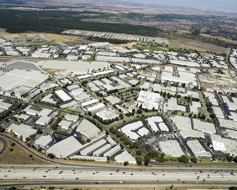 A massive warehouse complex in Riverside County, Calif., the nation's biggest hub for distribution of consumer products to retailers.